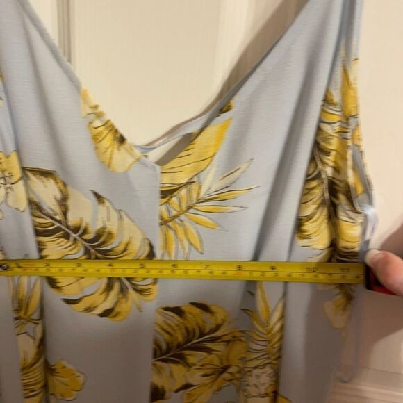 Mad For Love Blue with leaves Jumpsuit New - Picture 9 of 16